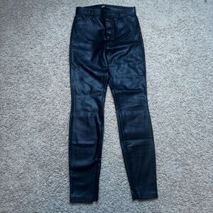 Zara Faux Leather Skinny Jeans Black Size 26 / Small
